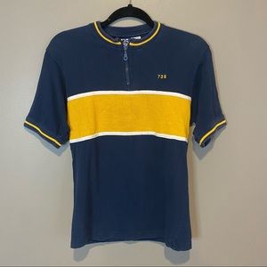 Vintage 725 Originals Colorblocked 1/4 Zip Short Sleeve Shirt Youth Size Large